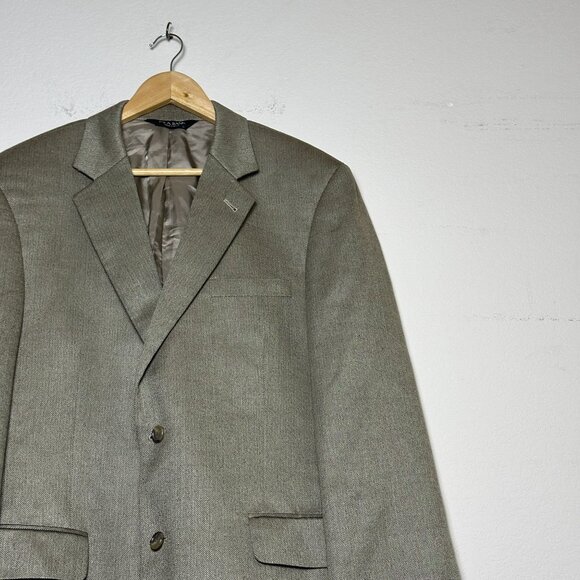 Jos A Bank Silk Camel Hair Blend Blazer Sport Coat Jacket Men 42R Beige Office - Picture 3 of 16